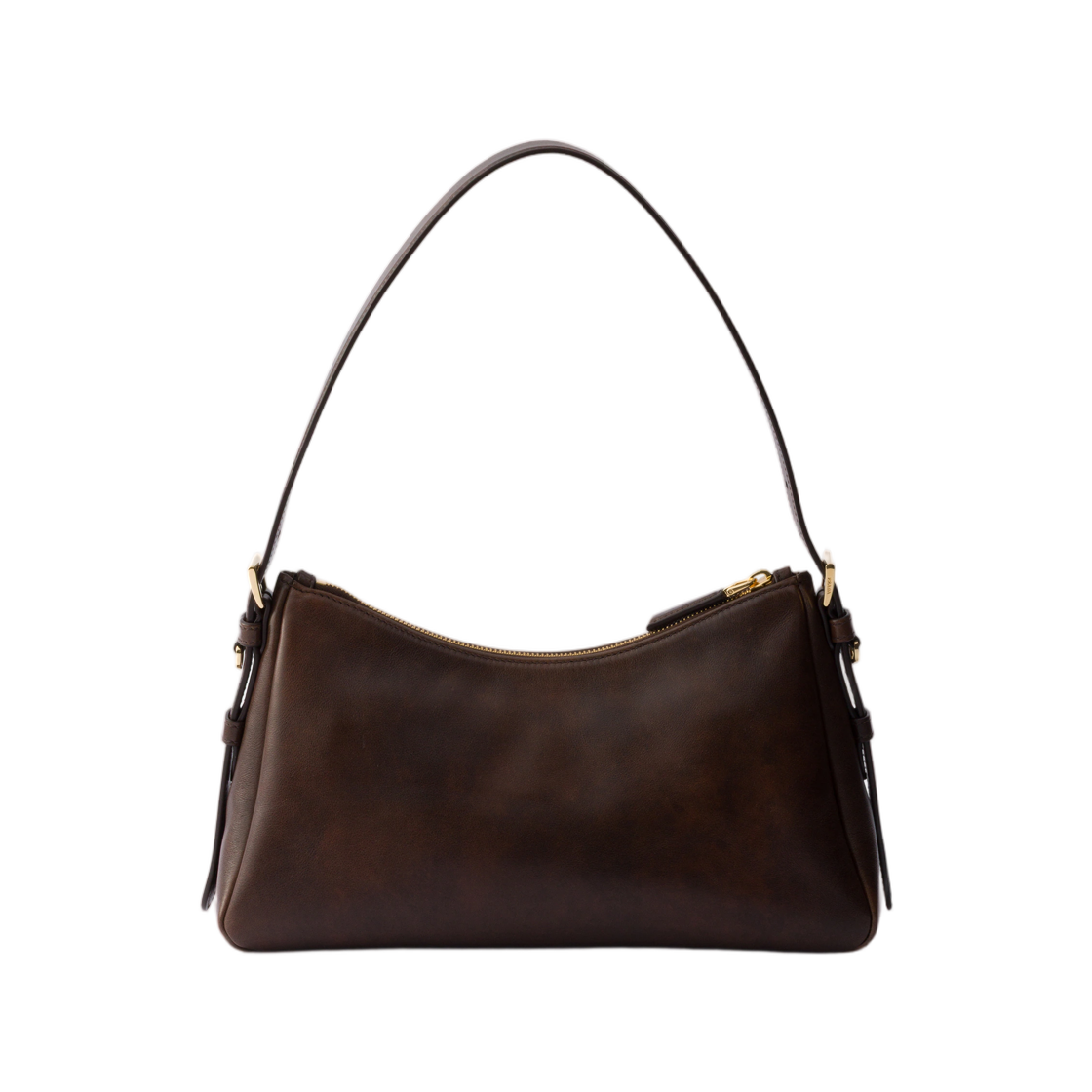 프라다 에이미 미디움 레더 숄더백 코코아 브라운(Prada Aimee Medium Leather Shoulder Bag Cocoa Brown) - 2