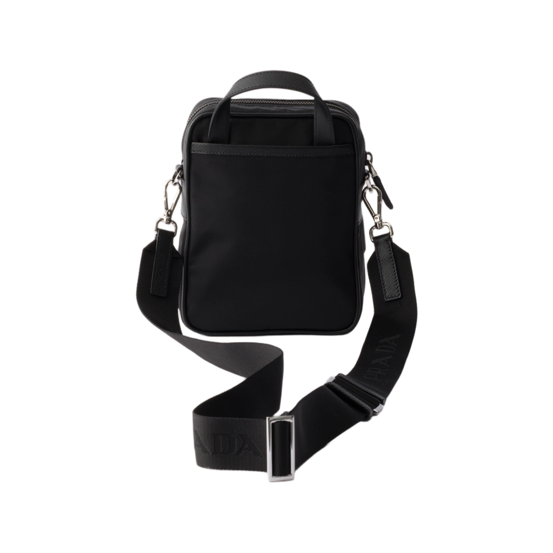 프라다 리나일론 앤 사피아노 레더 숄더백 블랙(Prada Re-Nylon and Saffiano Leather Shoulder Bag Black) - 2