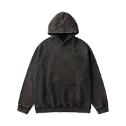 Iro Nuage Logo Applique Dyeing Hoodie Dark Gray