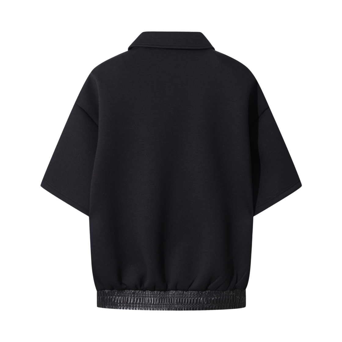 이로 데탕트 오버핏 하프집업 반팔 티셔츠 블랙(Iro Detente Oversized Half-Zip Short Sleeve T-Shirt Black) - 3