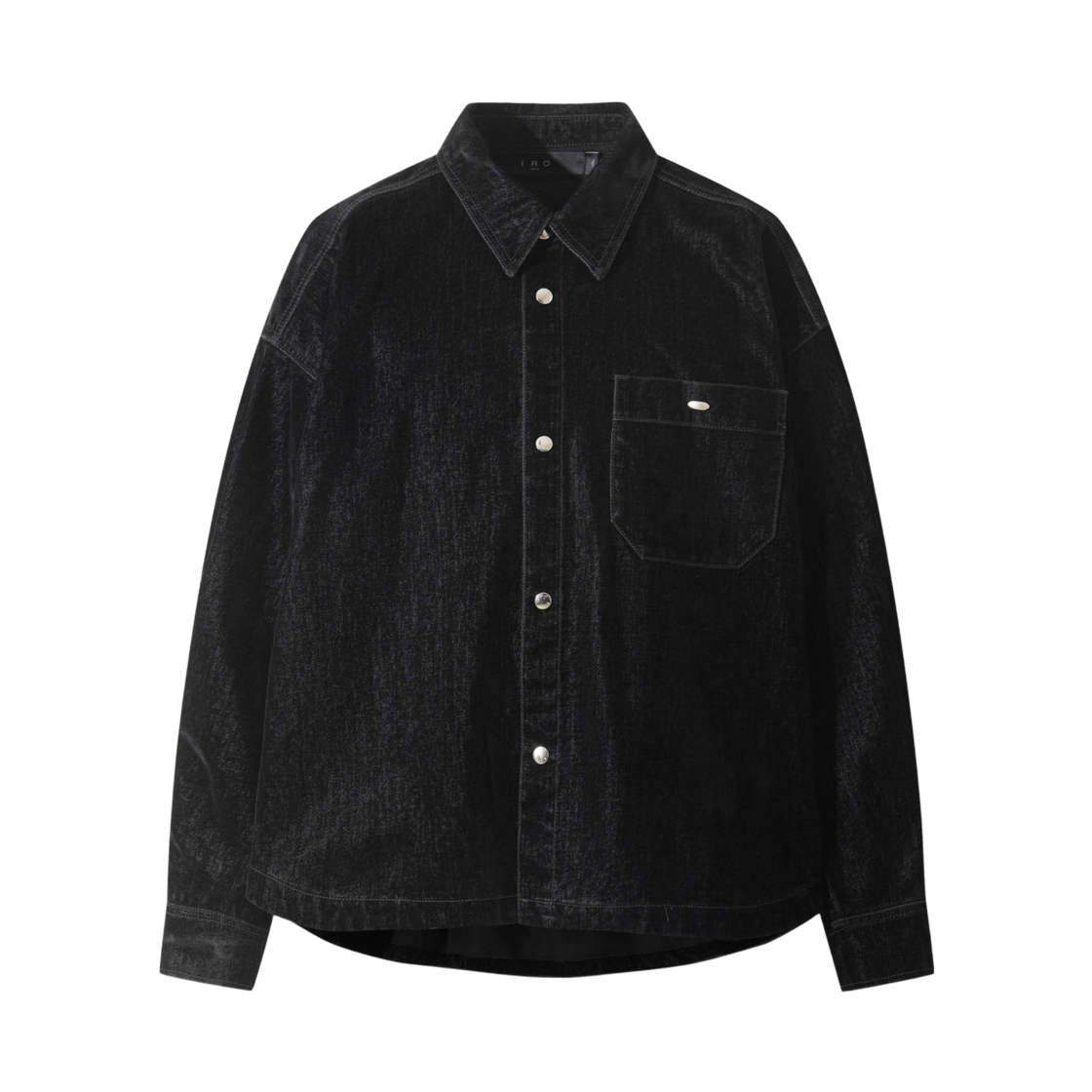 이로 뤼스웨트르 벨벳 셔켓 블랙(Iro Lustre Velvet Shirt Jacket Black) - 2