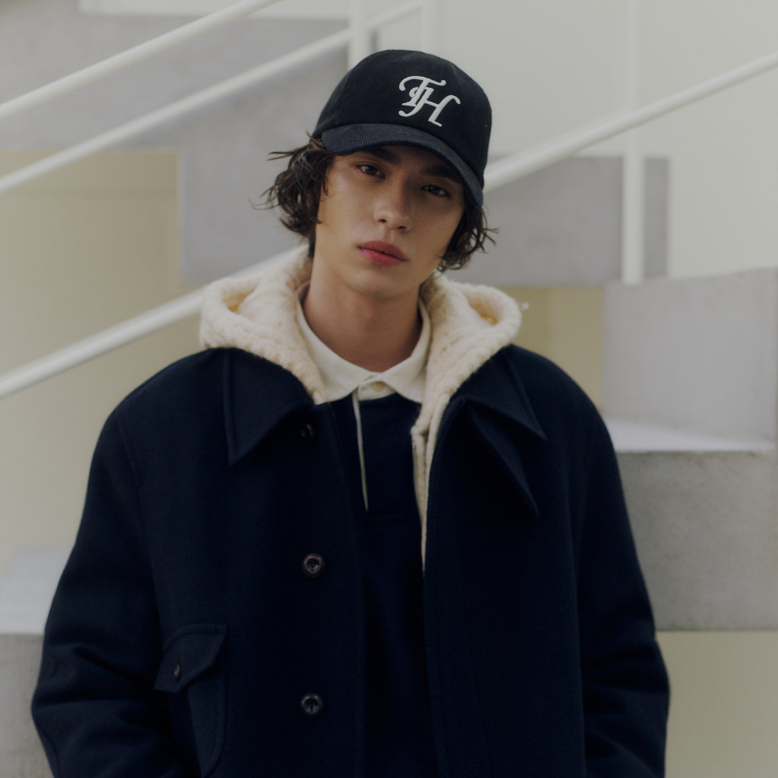트래픽하모니 코듀로이 TH 로고 딥핏 볼캡 블랙(Traffic Harmony Corduroy TH Logo Deep Fit Ball Cap Black) - 6
