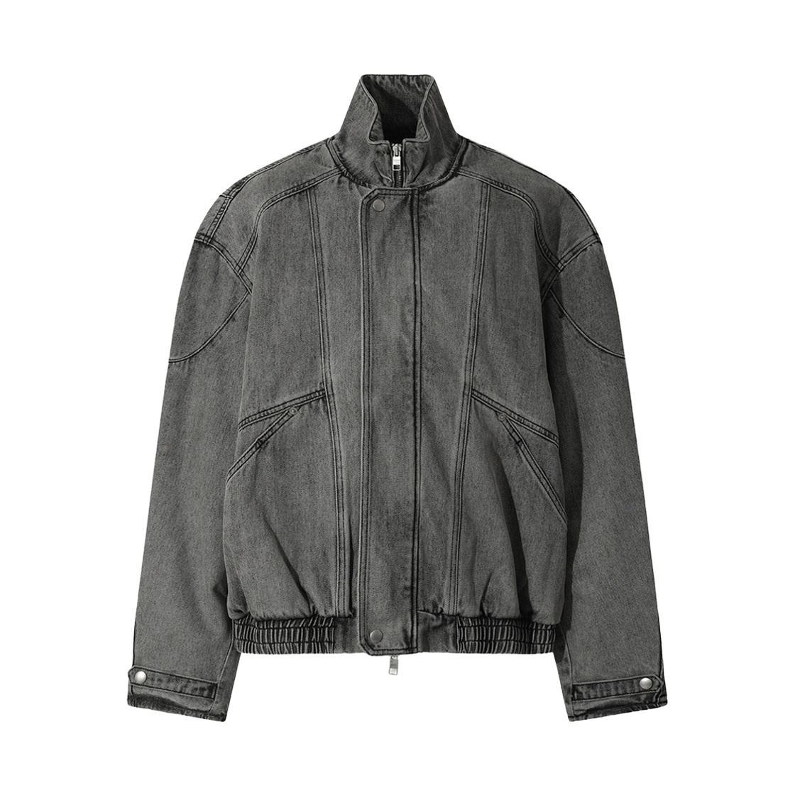 이로 지실로 워시드 데님 바이크 점퍼 그레이(Iro Gisilo Washed Denim Bike Jumper Gray)