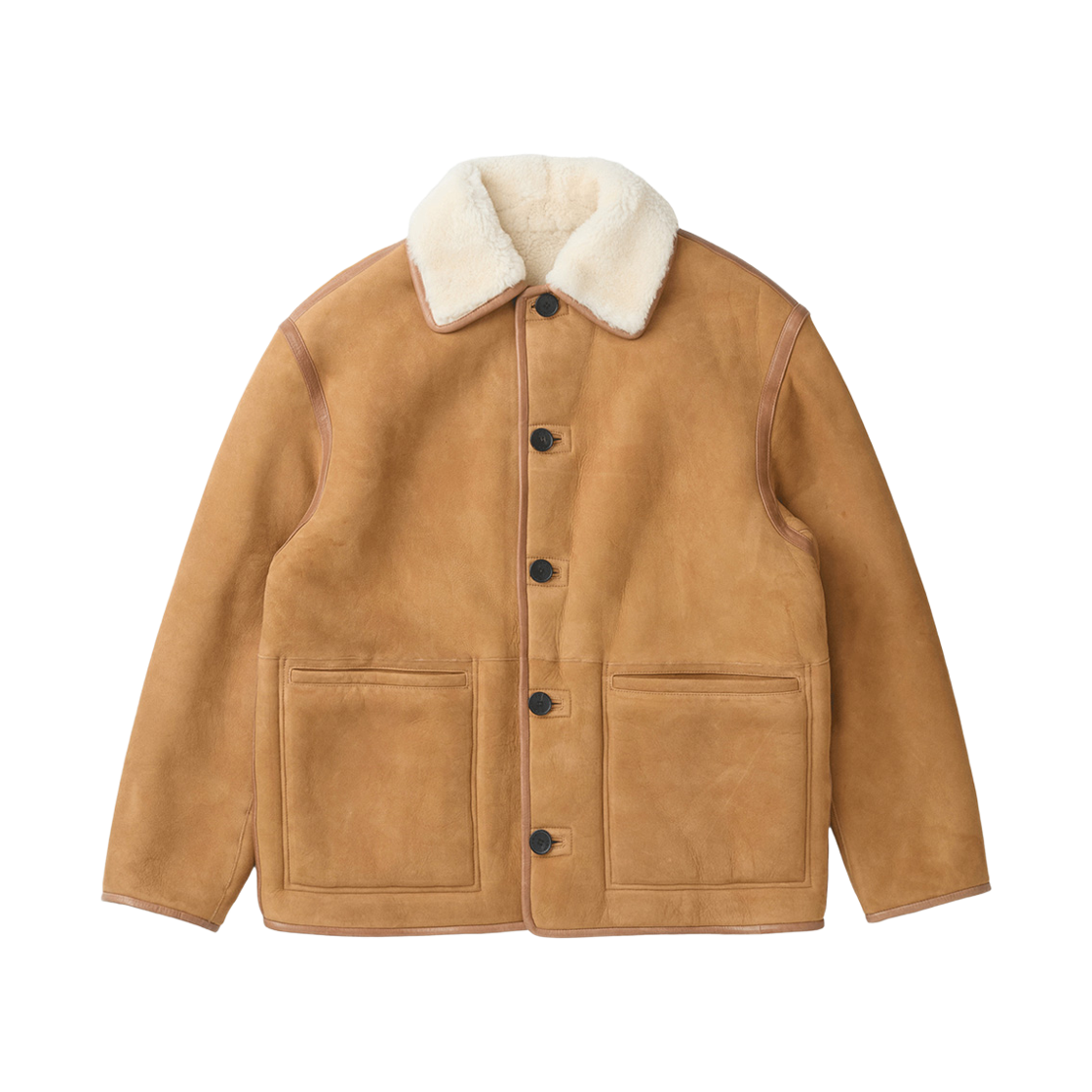 이로 코리 중기장 투 포켓 시어링 자켓 베이지(Iro Corri Mid-Length Two Pocket Shearing Jacket Beige)