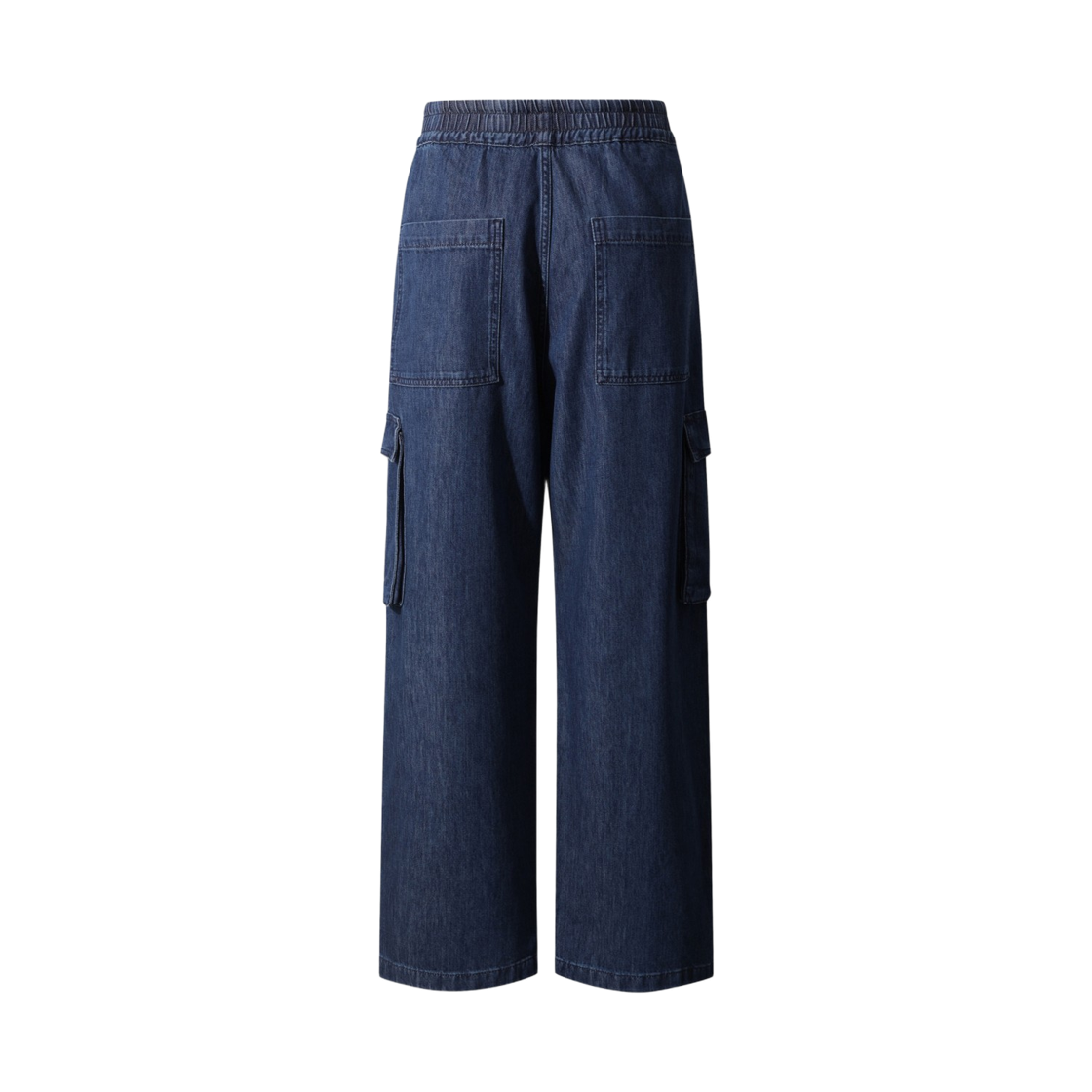 이로 페비 데님 와이드 카고 밴딩 팬츠 다크 블루(Iro Fevie Denim Wide Cargo Banding Pants Dark Blue) - 3