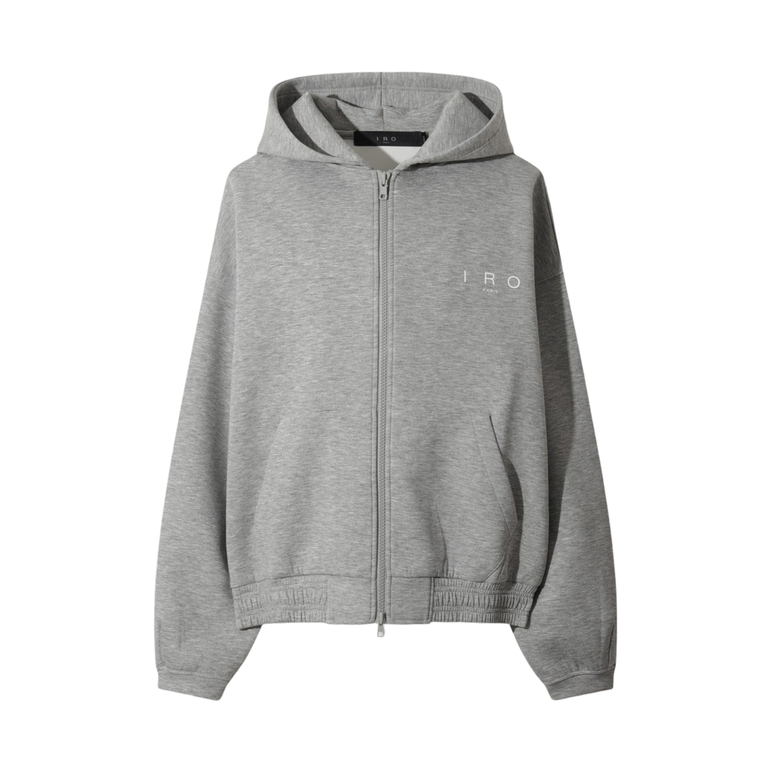 이로 브왈 쿠션지 후드 집업 티셔츠 그레이(Iro Voile Cushion Fabric Hood Zip-Up T-Shirt Gray) - 2