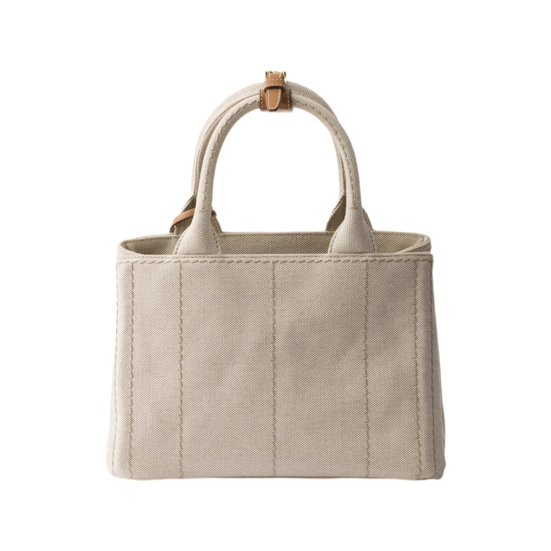 프라다 자르디니에르 스몰 코튼 캔버스 백 내츄럴(Prada Jardiniere Small Cotton Canvas Bag Natural) - 2