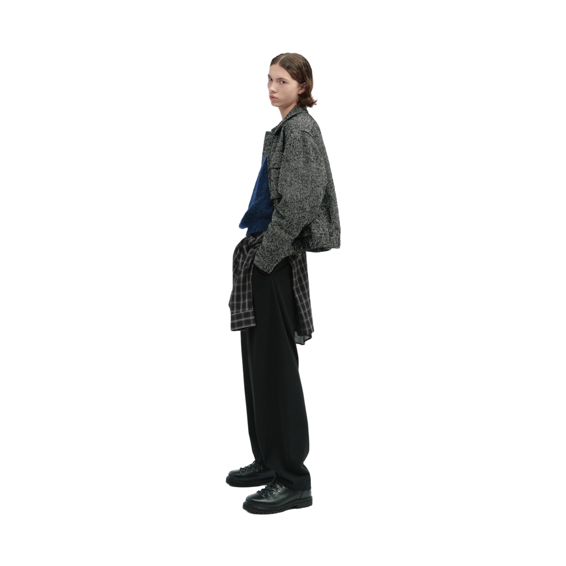 이로 라뷔르 헤링본 빅포켓 블루종 블랙(Iro Ravure Herringbone Big Pocket Blouson Black) - 2