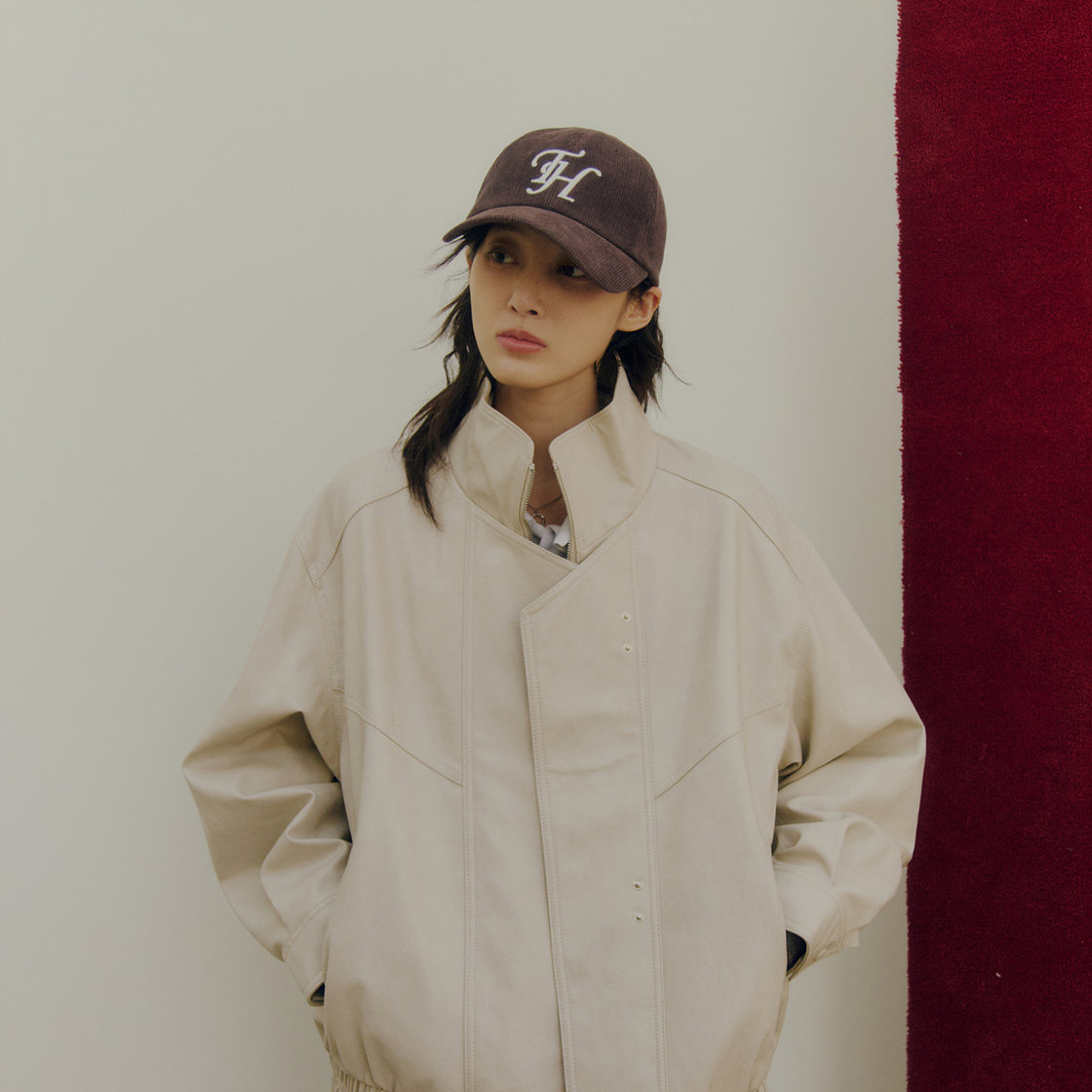 트래픽하모니 코듀로이 TH 로고 딥핏 볼캡 브라운(Traffic Harmony Corduroy TH Logo Deep Fit Ball Cap Brown) - 4