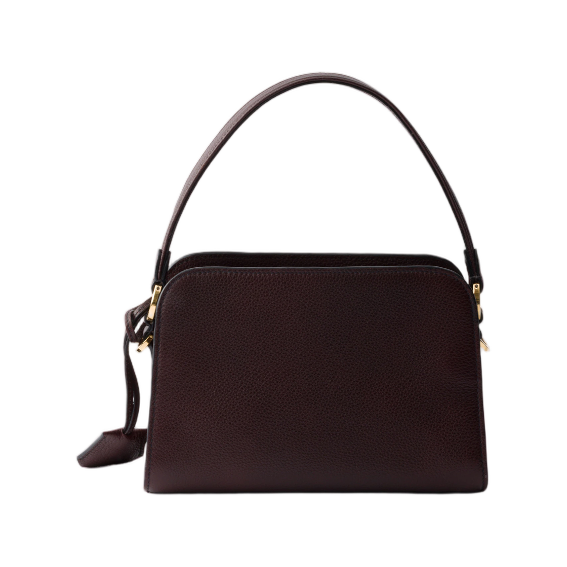 프라다 레더 미니 핸드백 다크 브라운(Prada Leather Mini Handbag Dark Brown) - 2