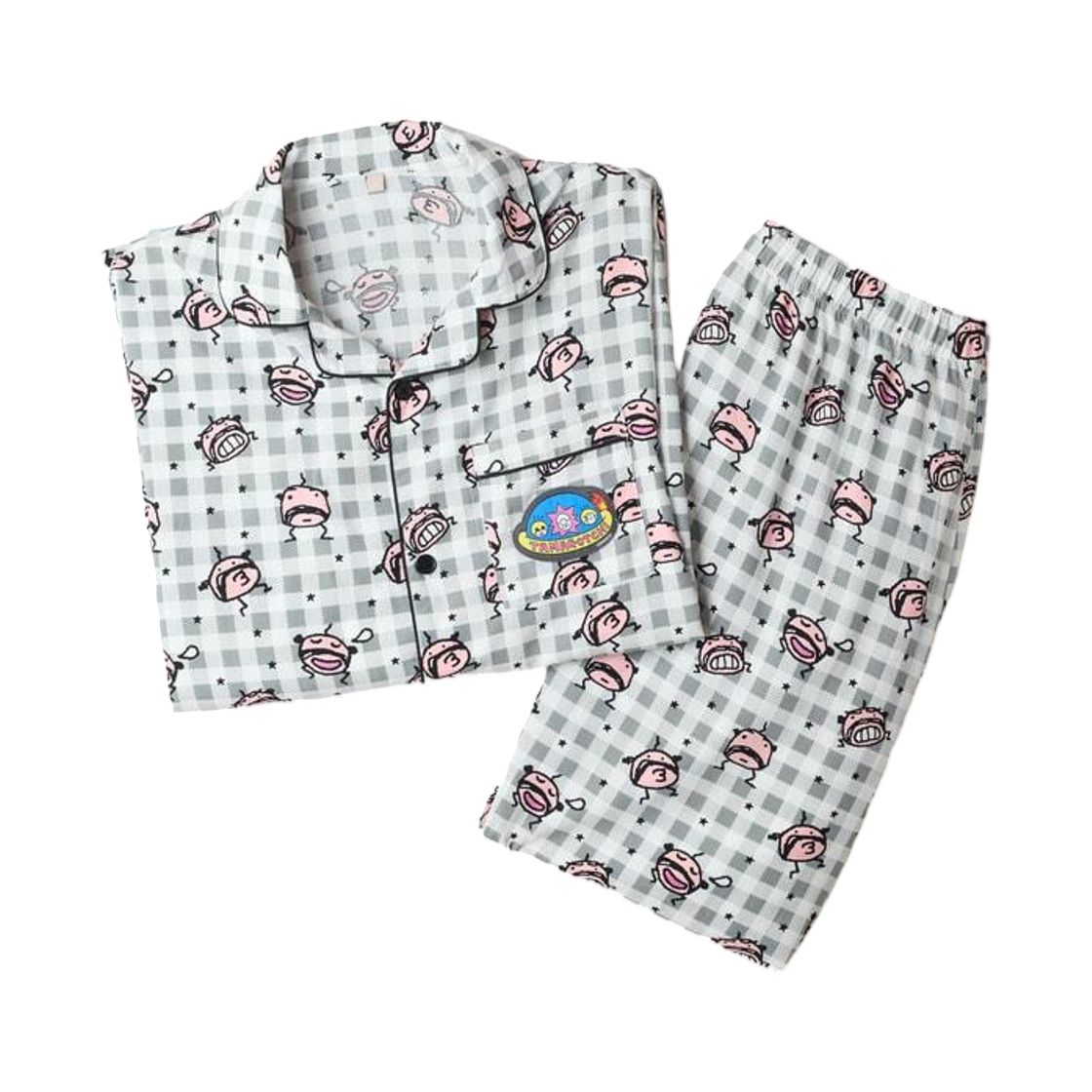 SPPPG49U09 Spao x Tamagotchi Long Sleeve Pajamas Gray