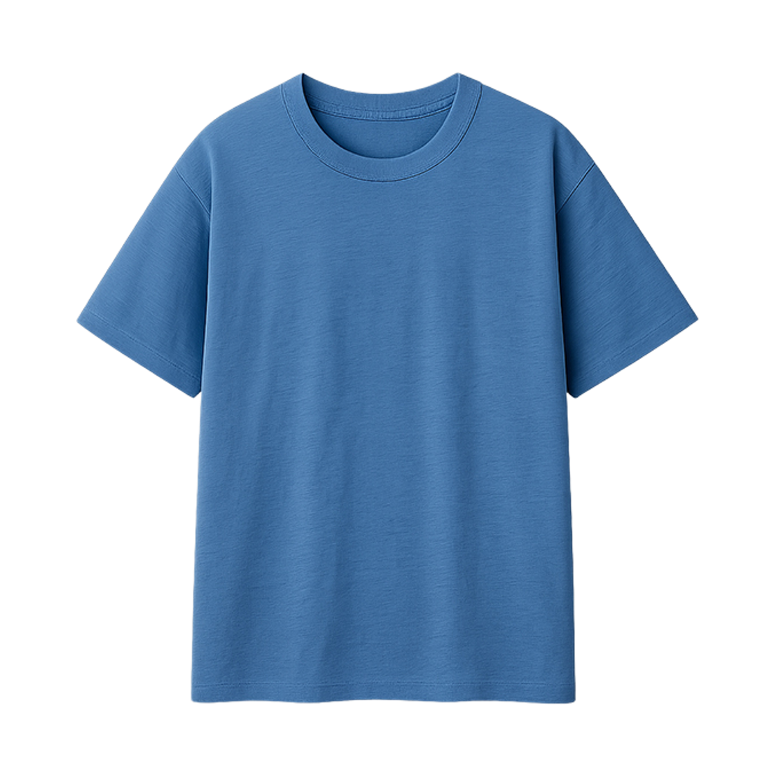 GCIN2030-블루 GCLIP Essential Cotton Crewneck Loose-Fit T-Shirt Blue
