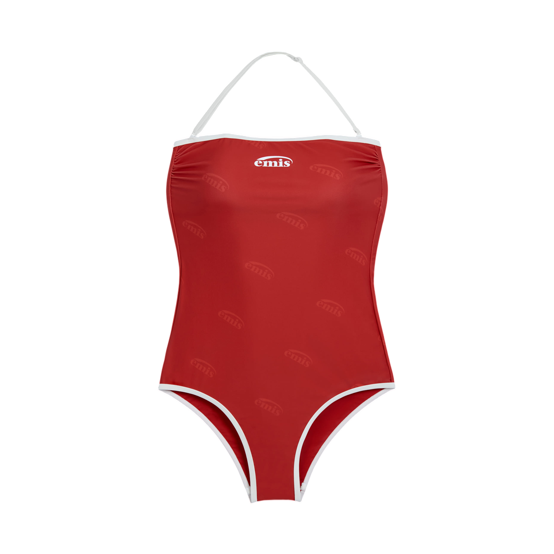 - (W) Emis Detachable Strap Swimsuit Red
