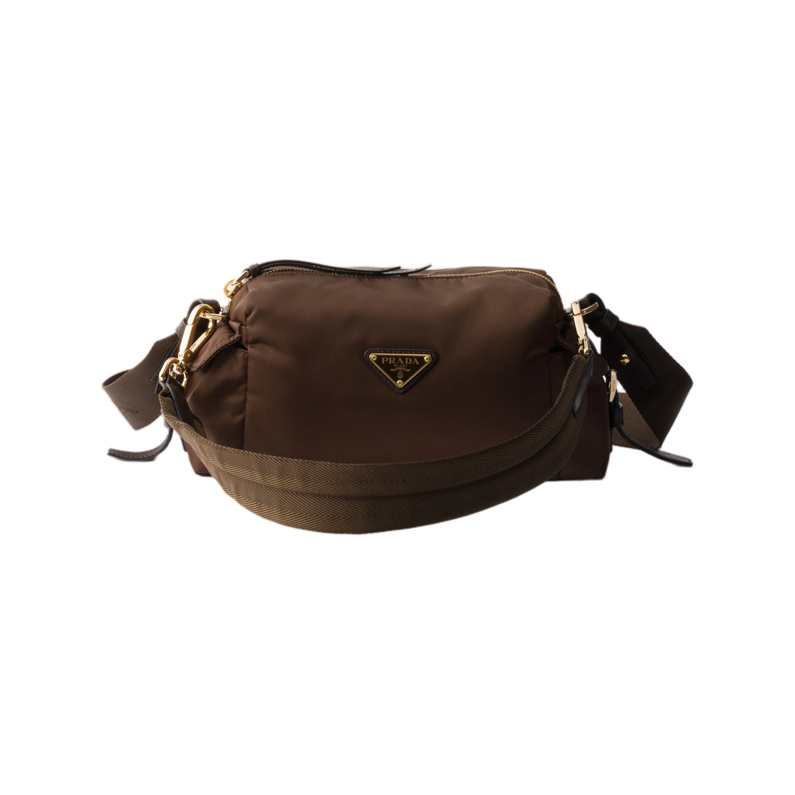 1BH232-RDLN-F0038 Prada Explore Small Re-Nylon and Leather Shoulder Bag Sienna