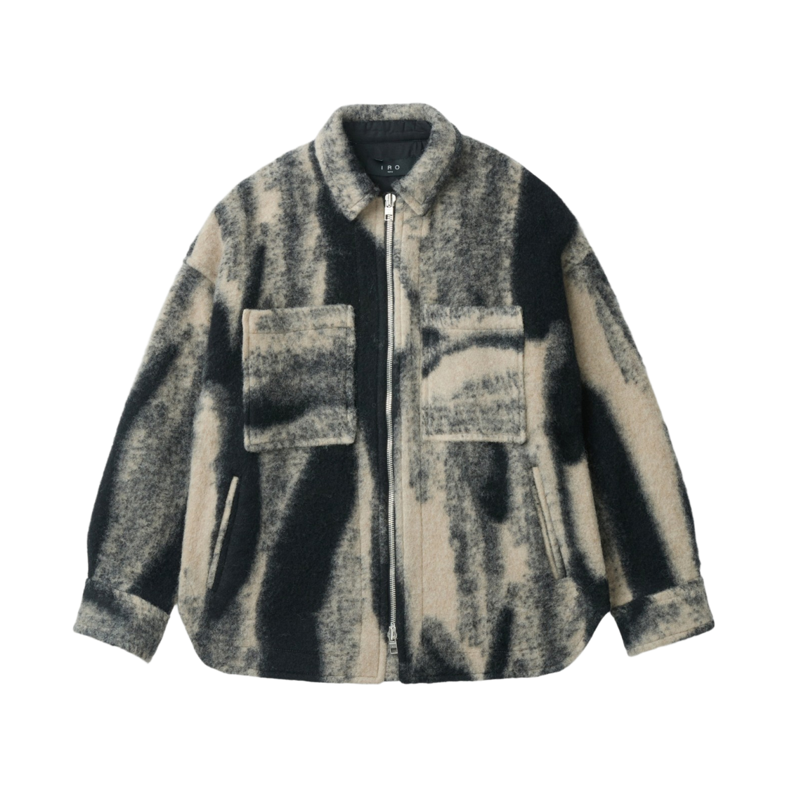 이로 모푸스웨트1 지브라 봄버 자켓 블랙 패턴(Iro Mofuspe1 Zebra Bomber Jacket Black Pattern) - 2
