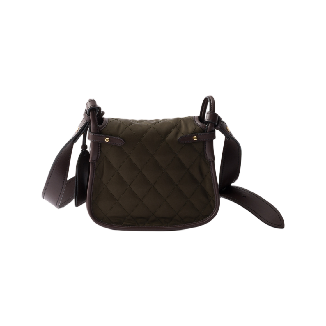 프라다 코르세어 리나일론 앤 레더 미니 숄더백 포레스트 다크 브라운(Prada Corsaire Re-Nylon and Leather Mini Shoulder Bag Forest Dark Brown) - 2