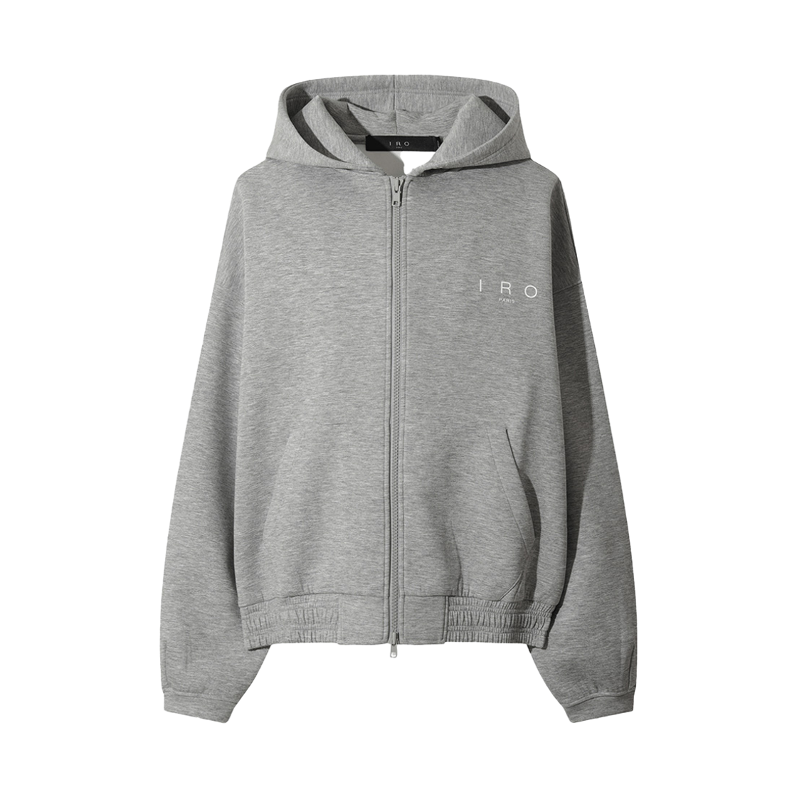 이로 브왈 쿠션지 후드 집업 티셔츠 그레이(Iro Voile Cushion Fabric Hood Zip-Up T-Shirt Gray) - 1