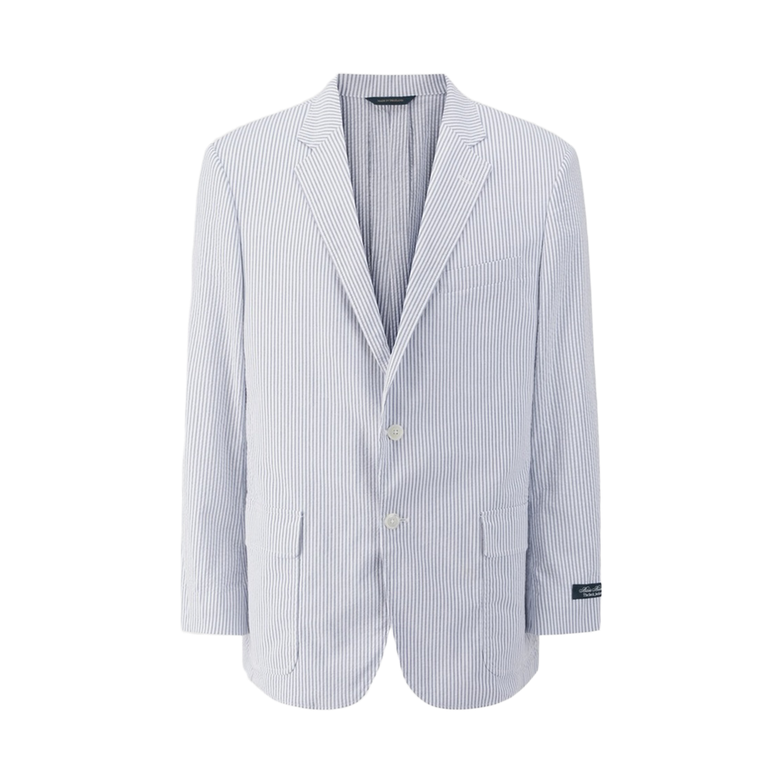 BBJSMM7632MGM BrooksBrothers Seersucker Sack Jacket Blue