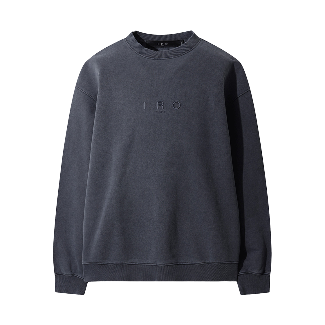 이로 씬 로고 자수 다잉 맨투맨 다크 블루(Iro Scene Logo Embroidery Dyeing Sweatshirt Dark Blue)