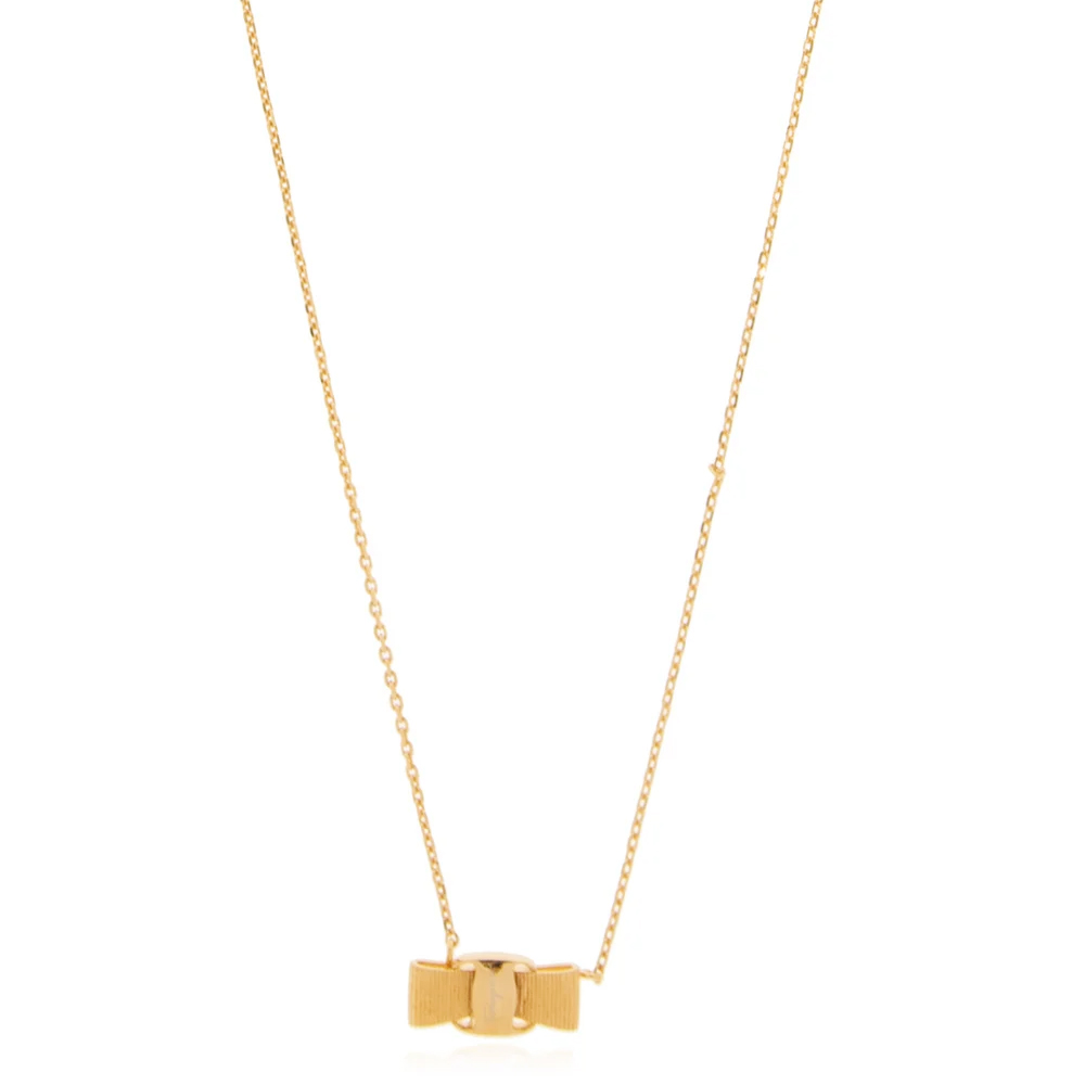 [25% 쿠폰] (W) 페라가모 바라 펜던트 네클리스 브래스 & 골드([25% 쿠폰] (W) Ferragamo Vara Pendant Necklace Brass & Gold) - 4