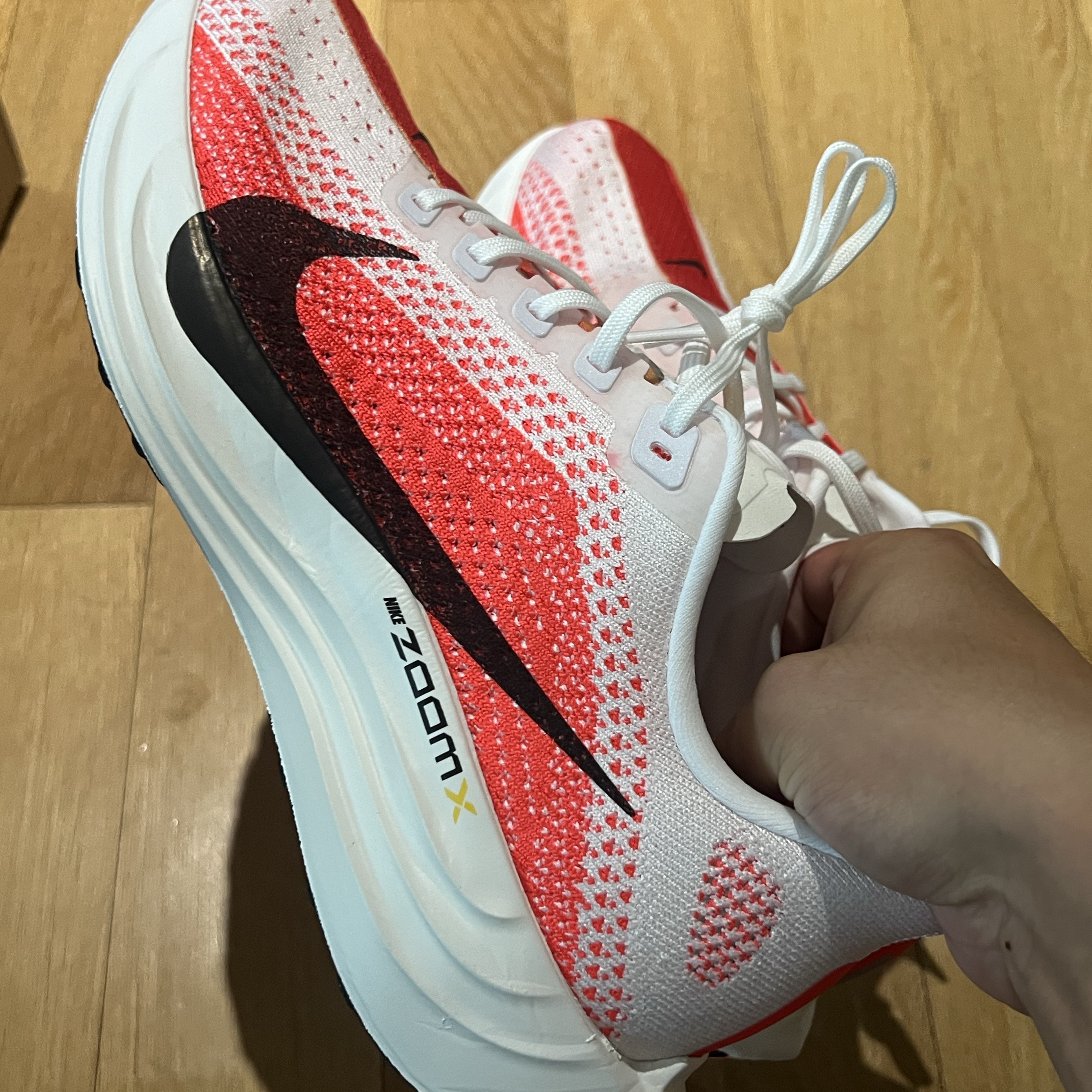 Nike Pegasus Plus White Bright Crimson 착용 스타일 - 2