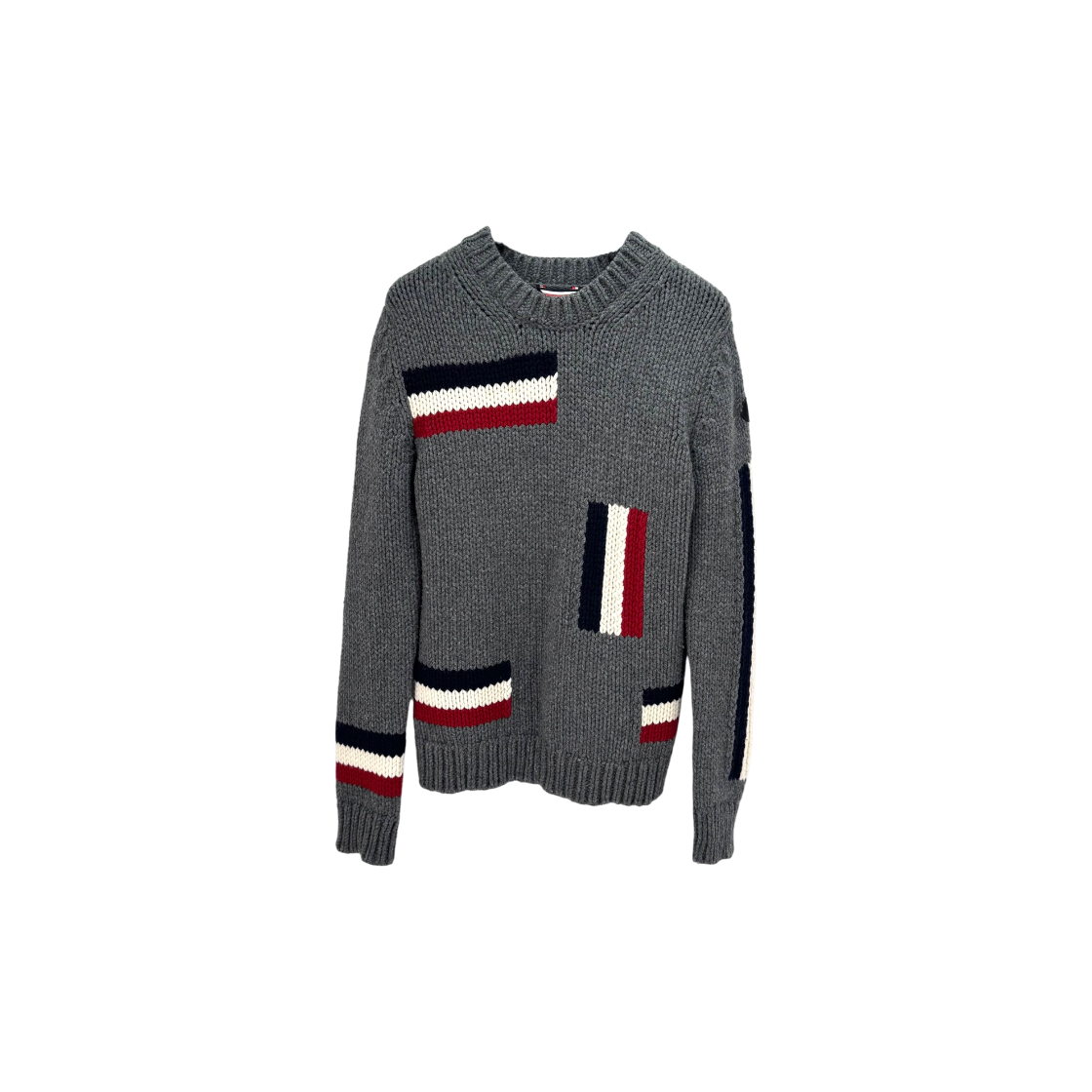 IT8CBA3UST5L Moncler Black Patch Long Sleeve Knit