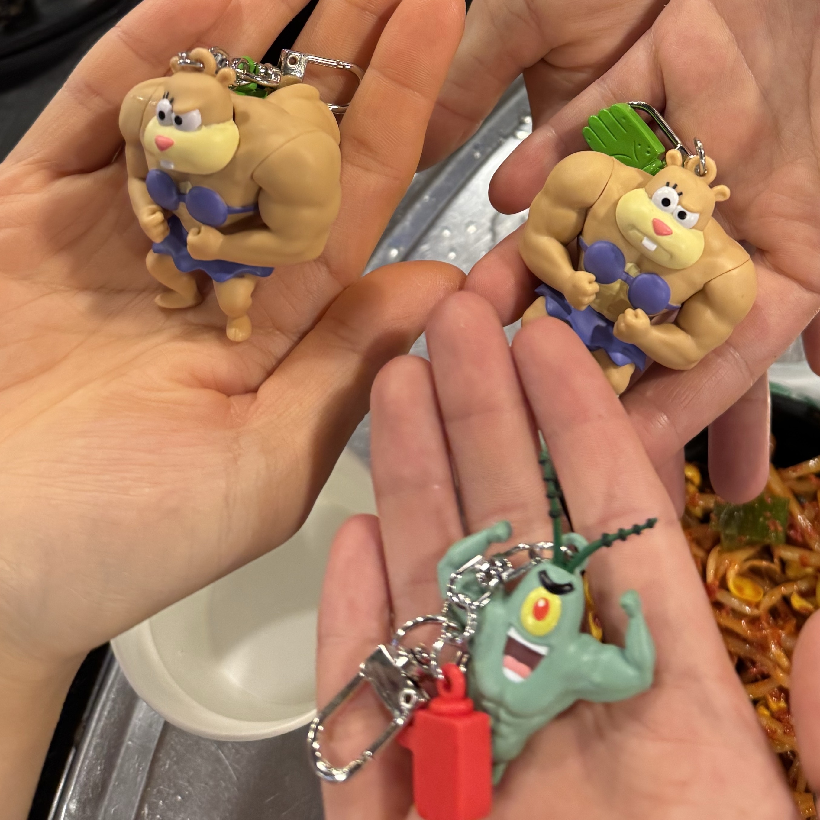 Animore Spongebob Musclecular Random Keyring 착용 스타일 - 2