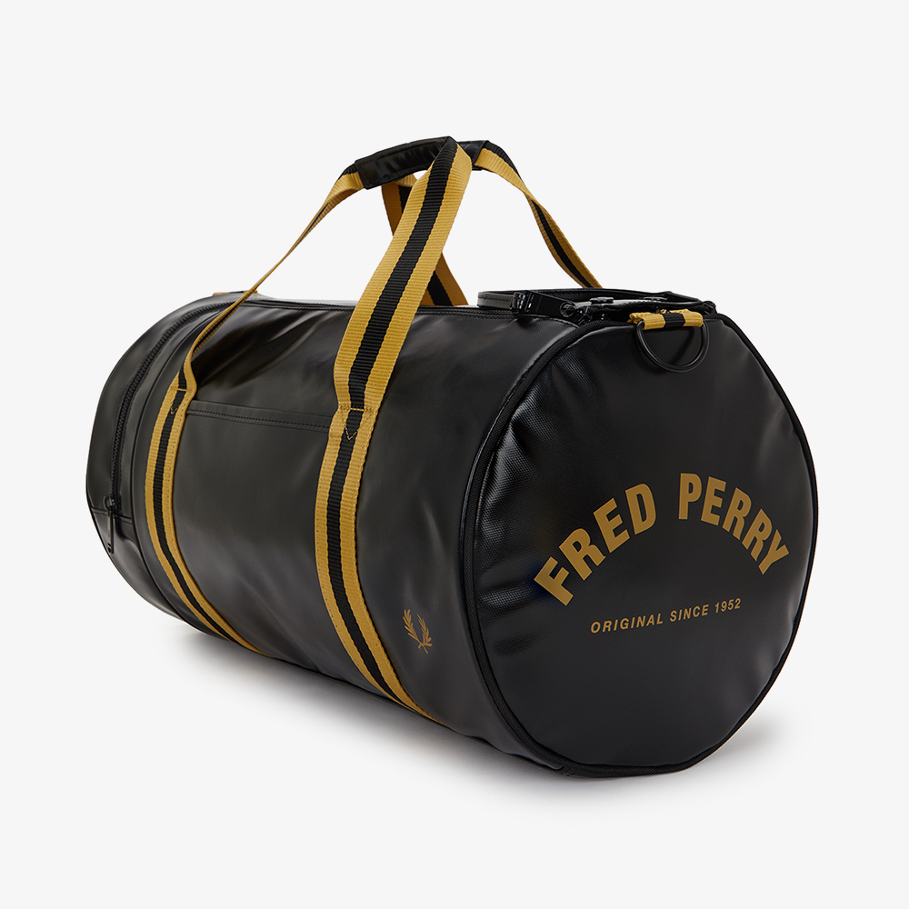 프레드페리 팁드 클래식 배럴 백 블랙 골드(Fred Perry Tipped Classic Barrel Bag Black Gold) - 2