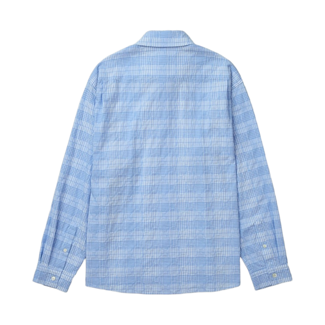 이로 플레이디 체크 크리즈 긴팔 셔츠 라이트 블루(Iro Plaidy Check Crease Long Sleeve Shirt Light Blue) - 3