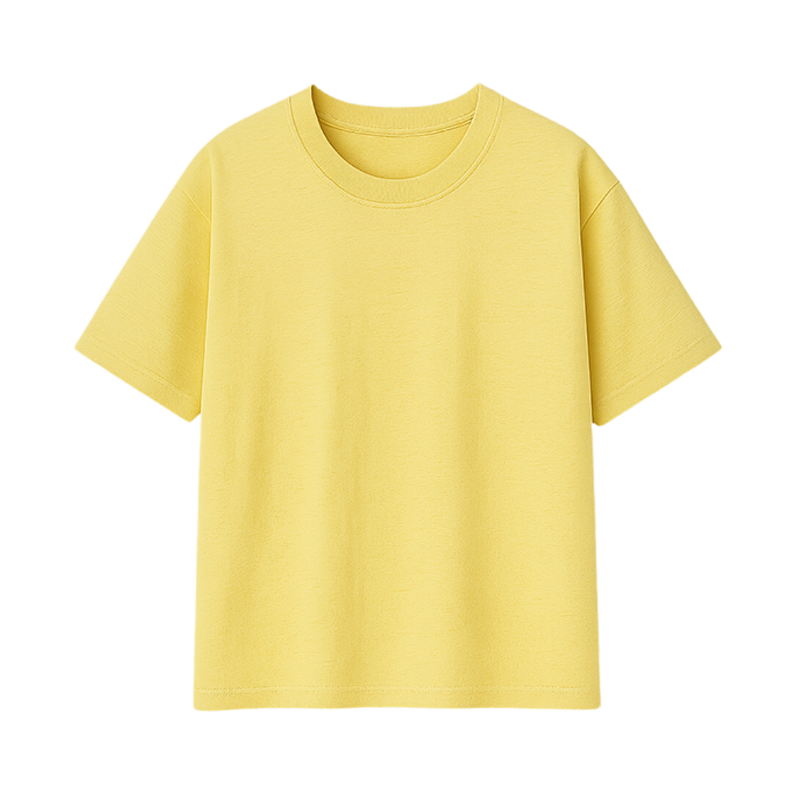 GCIN2030-연노랑 GCLIP Essential Cotton Crewneck Loose-Fit T-Shirt Light Yellow