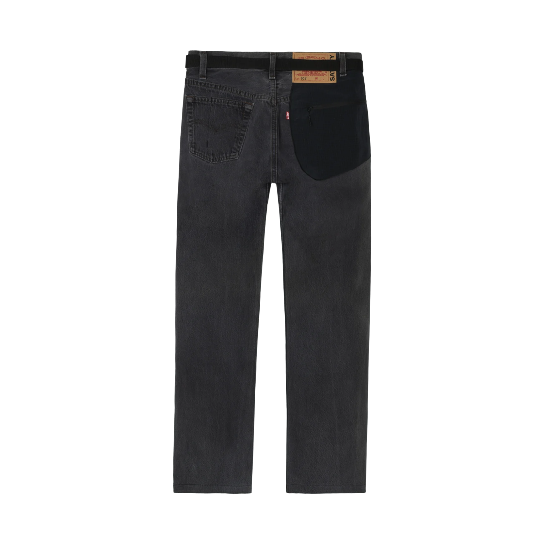 새티스파이 x 리바이스 리포제스드 501 클라임 진 에이지드 블랙(Satisfy x Levi's Re‑Possessed 501 Climb Jeans Aged Black) - 2