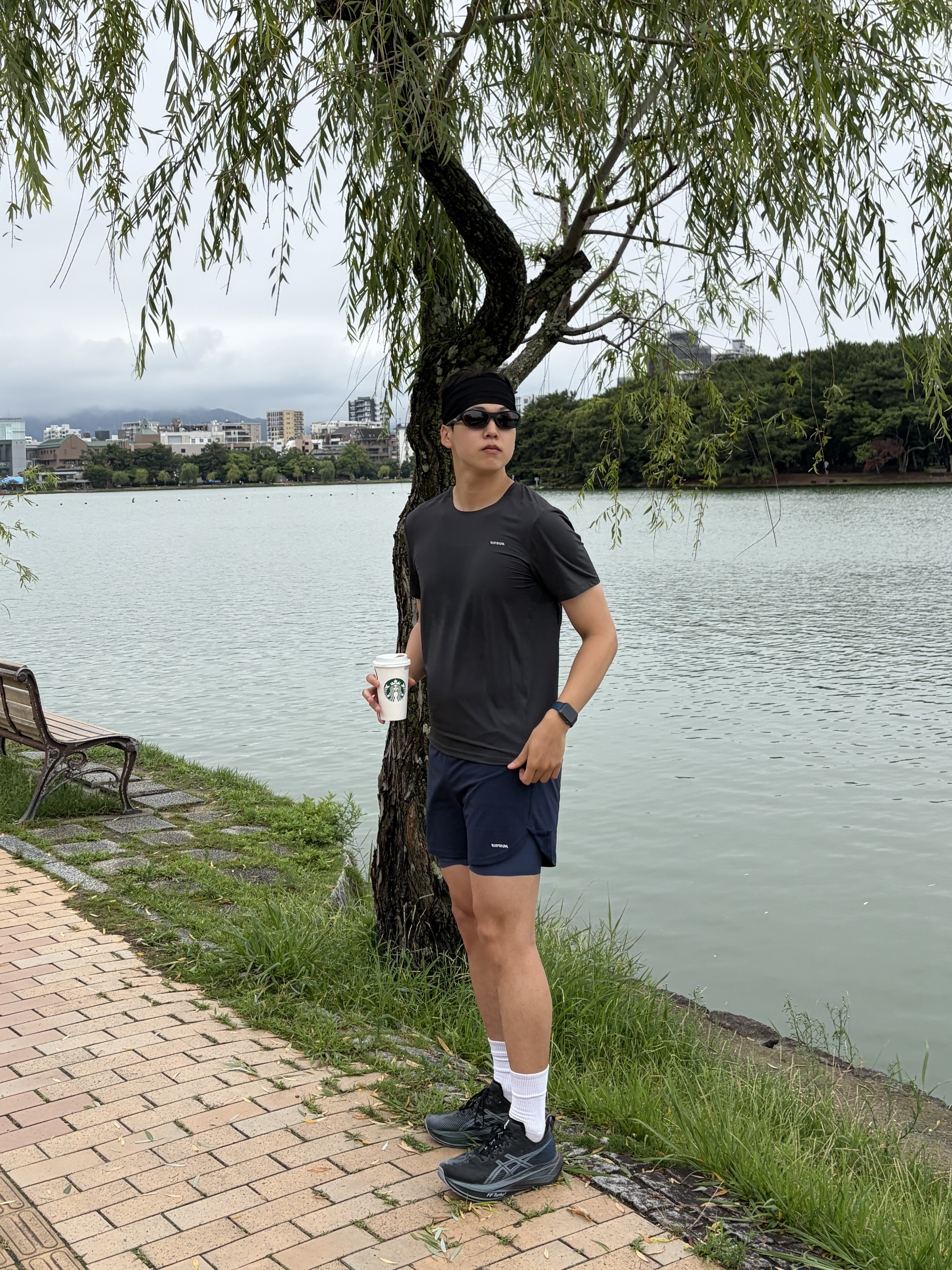 Asics Megablast Black White, DECATHLON Men's 5" Running 2-in-1 Shorts Run 500 Steel Blue 착용 스타일 - 1