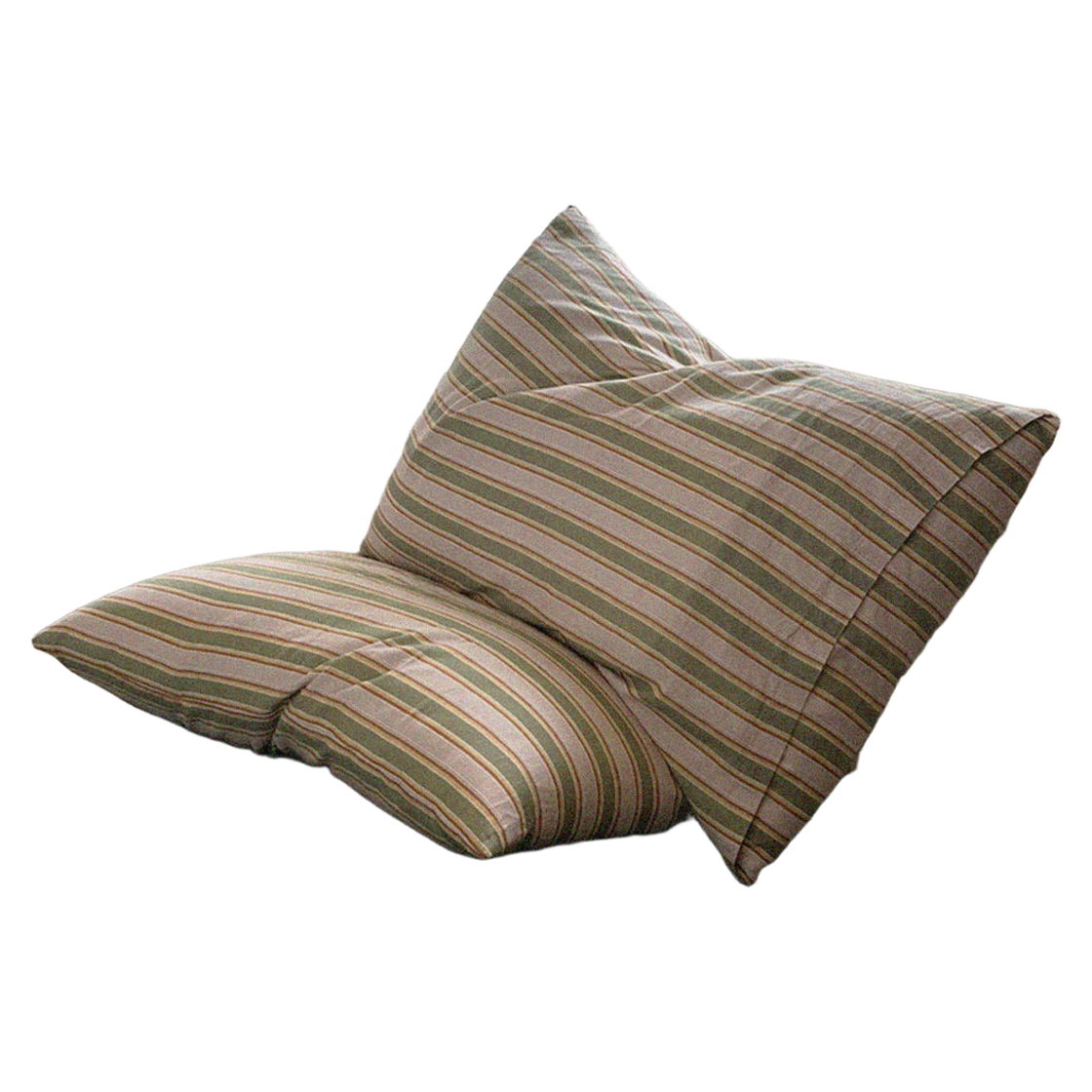 우디 그린 스트라이프 60수 순면 베개커버 50x70cm MUSEONGHWA Woody Green Stripe 60 Pure Cotton Pillow Cover 50x70cm