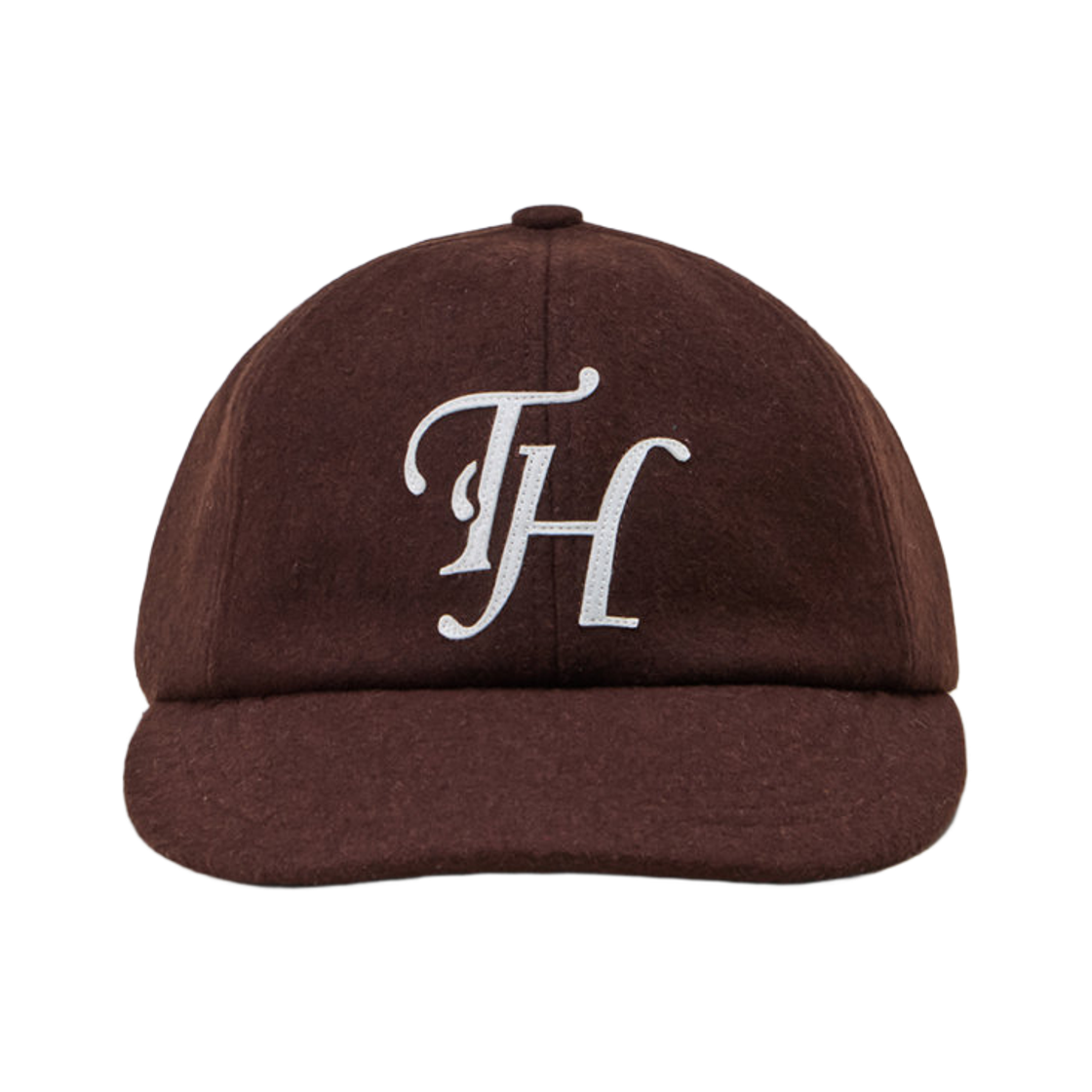 THUTH00256BRD Traffic Harmony Wool Blend TH Applique Logo 6-Panel Cap Brown