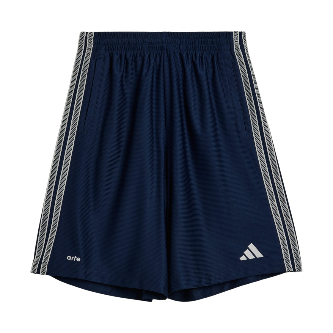KT3000 Adidas x Arte Antwerp Football Shorts Collegiate Navy Off White - KR Sizing