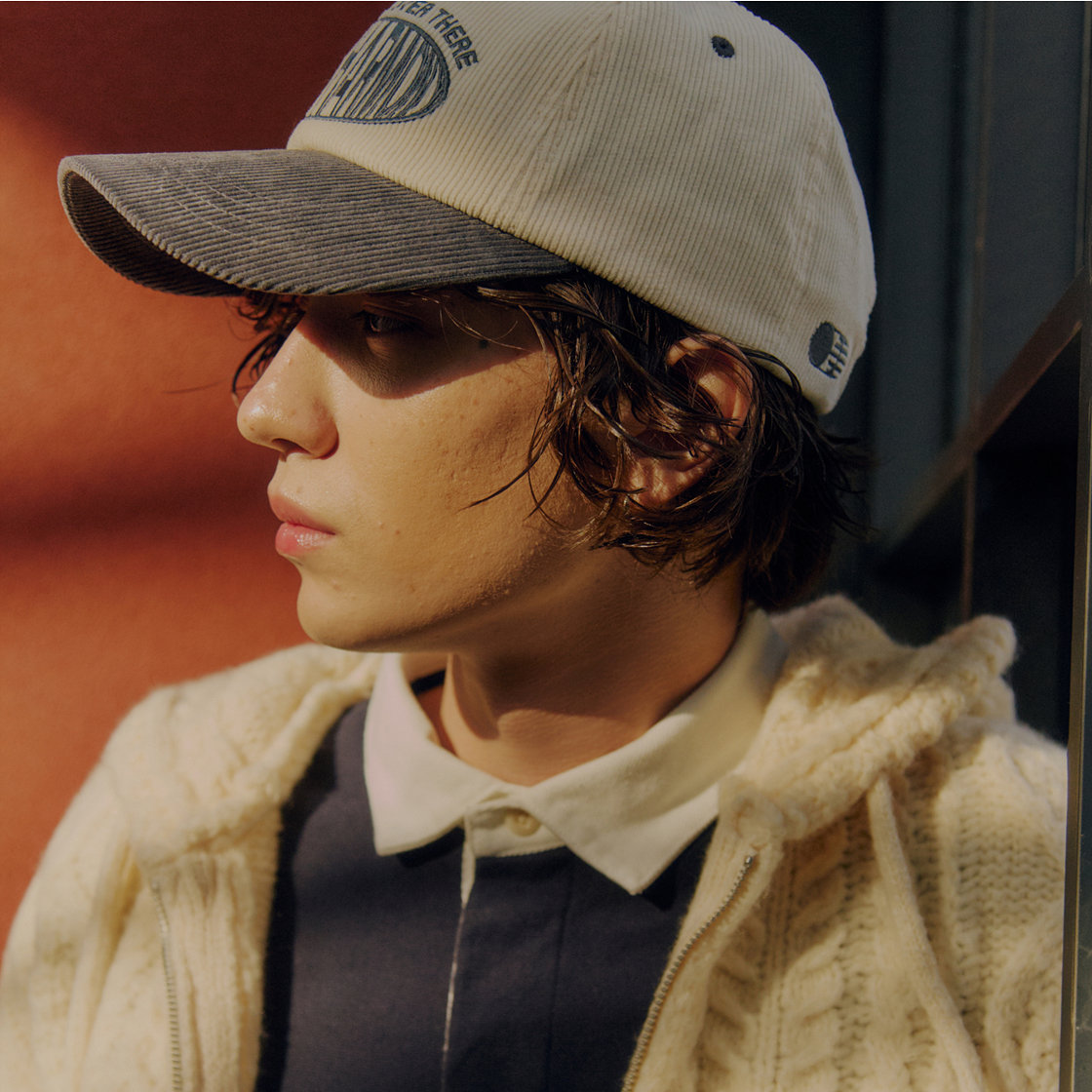 트래픽하모니 코듀로이 라운드 로고 딥핏 볼캡 아이보리&그레이(Traffic Harmony Corduroy Round Logo Deep Fit Ball Cap Ivory & Grey) - 3