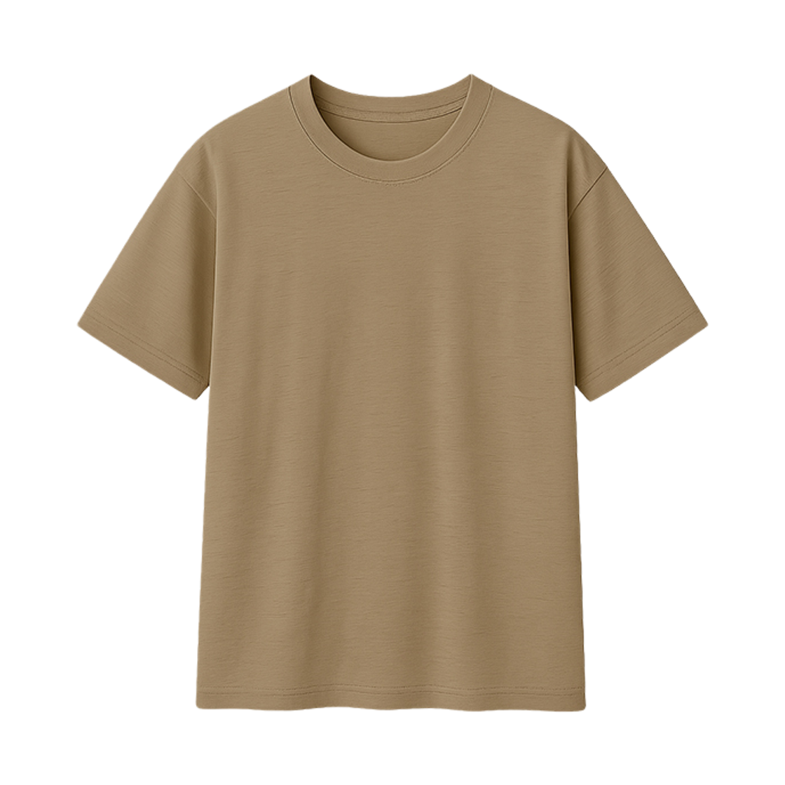 지크립 에센셜 코튼 크루넥 루즈핏 티셔츠 진베이지(GCLIP Essential Cotton Crewneck Loose-Fit T-Shirt Dark Beige) - 2