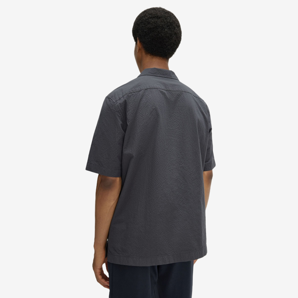 프레드페리 시어서커 리비어 칼라 셔츠 앵커그레이(Fred Perry Seersucker Revere Collar Shirt Anchor Grey) - 4
