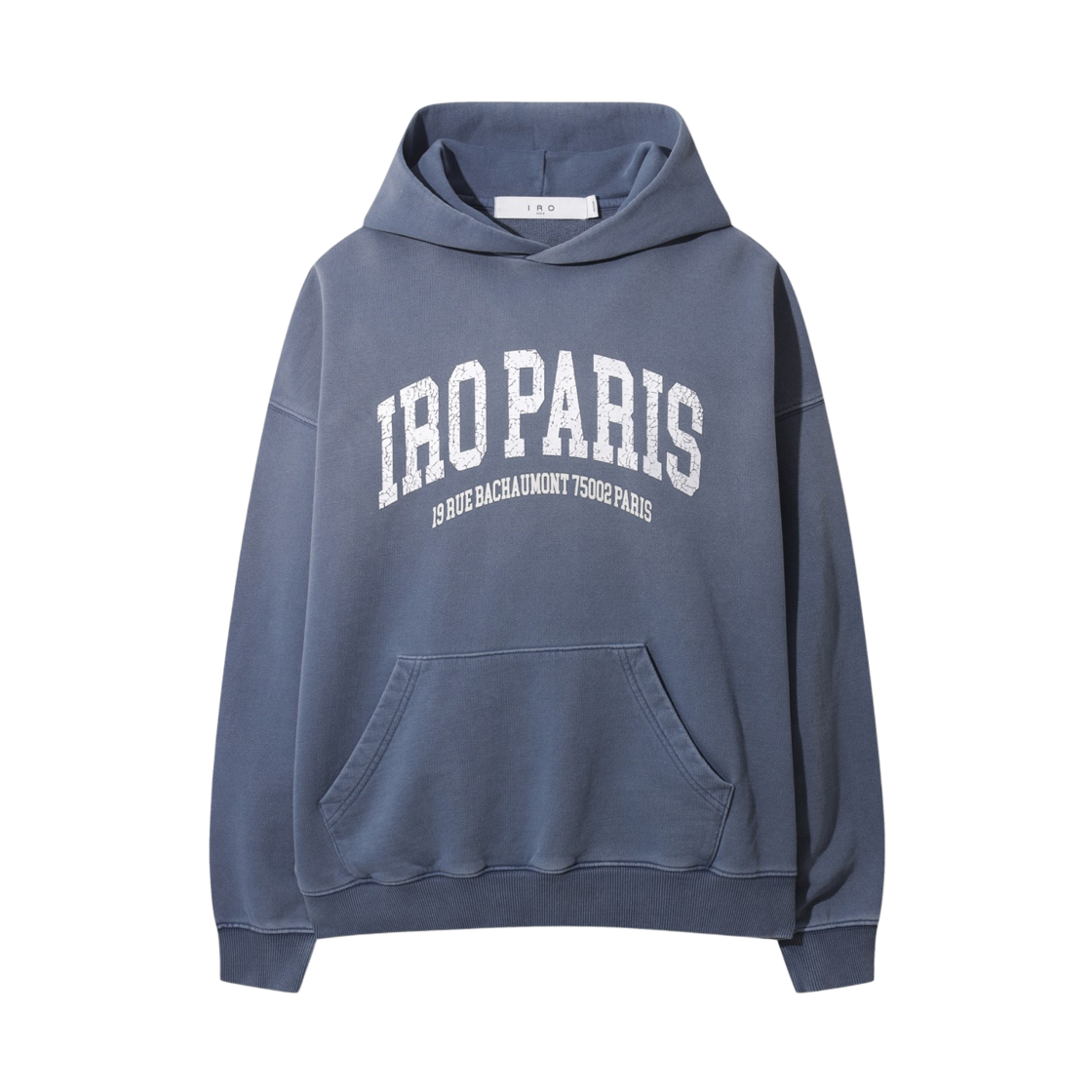 이로 브륌 가먼트다잉 크랙로고 후드 티셔츠 블루(Iro Brume Garment Dyed Crack Logo Hood T-Shirt Blue) - 2