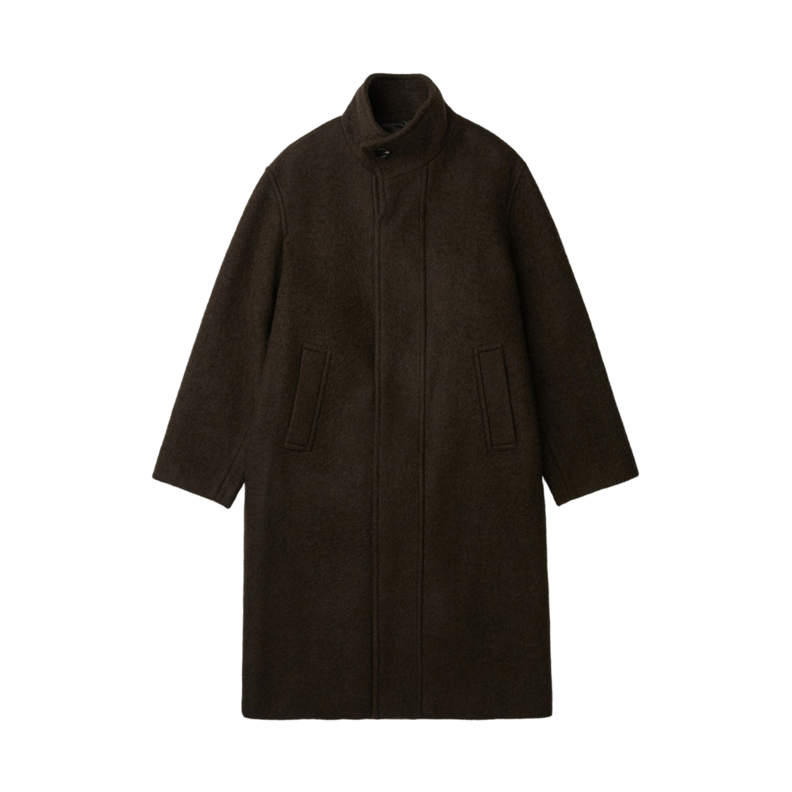 이로 이베르 헤어리 울 롱 랩코트 다크 브라운(Iro Hiver Hairy Wool Long Wrap Coat Dark Brown) - 3