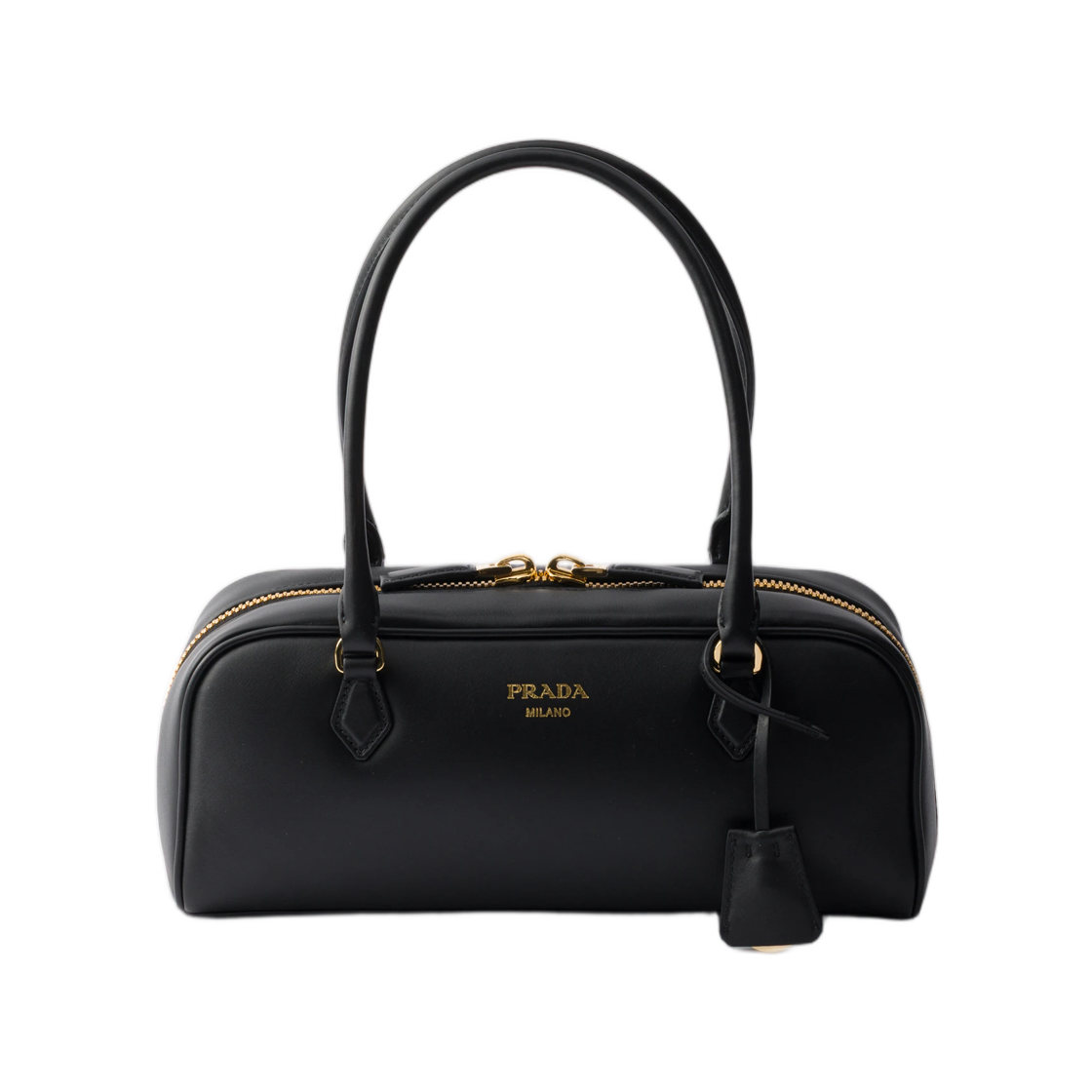 1BB170-2CYS-F0002 Prada Medium Leather Top-Handle Bag Black