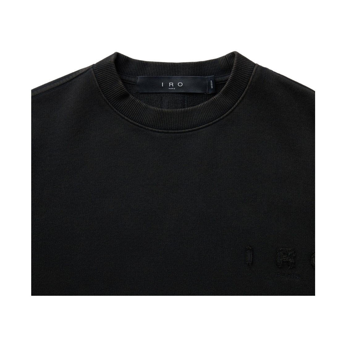 이로 누아르쇠르 백로고 아트웍 다잉 맨투맨 블랙(Iro Noirceur Back Logo Artwork Dyeing Sweatshirt Black) - 4