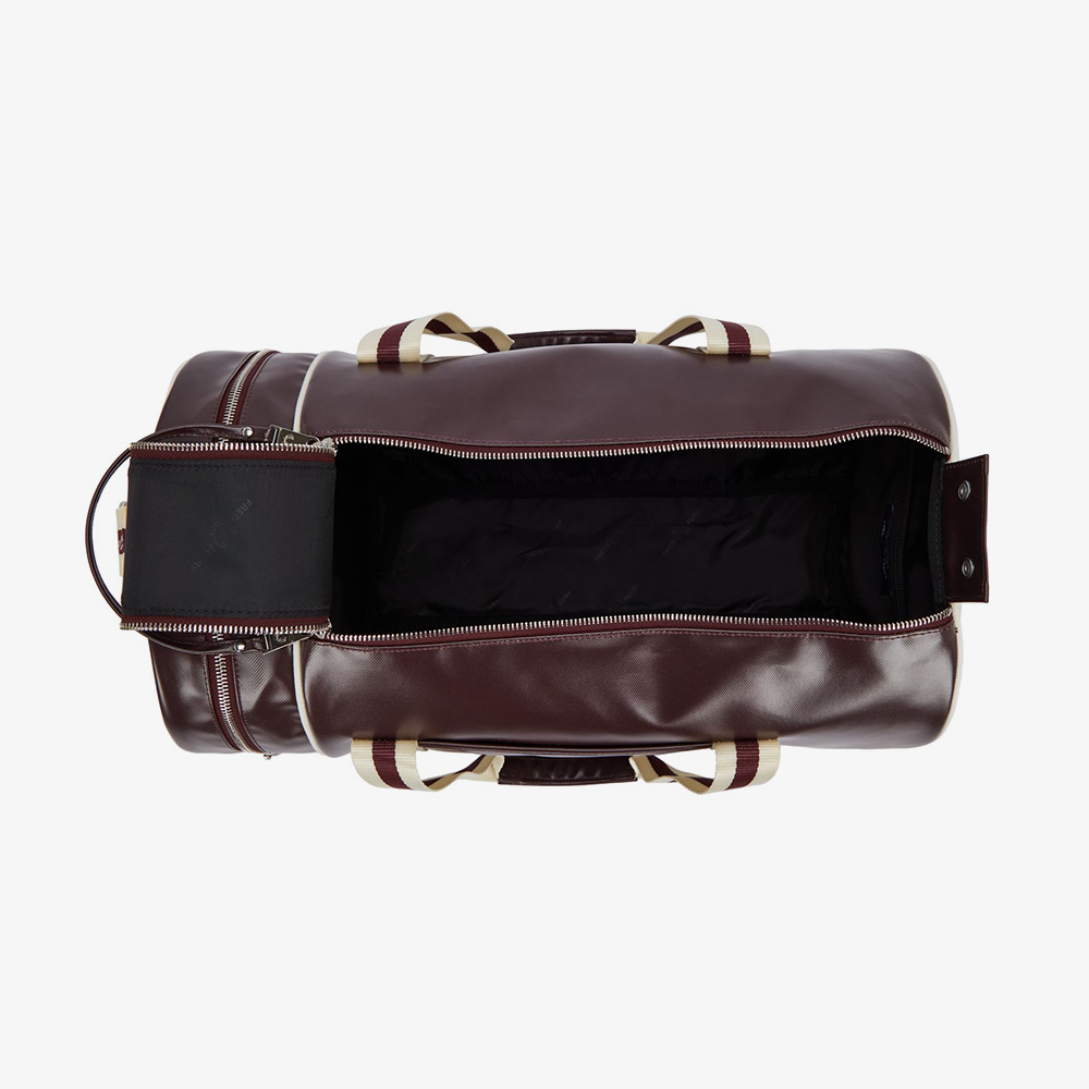 프레드페리 클래식 배럴 백 옥스블러드 에크루(Fred Perry Classic Barrel Bag Oxblood Ecru) - 4