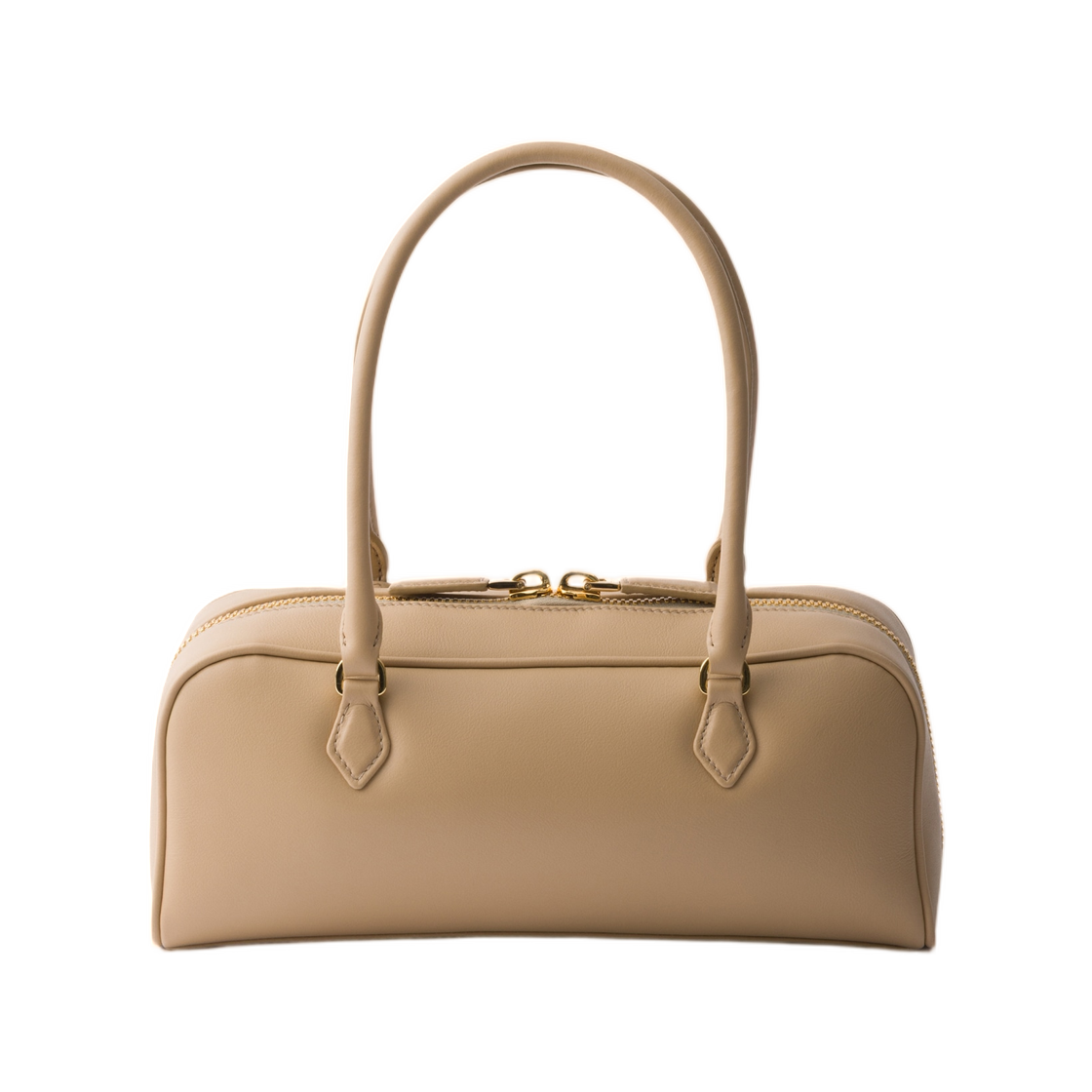 프라다 미디움 레더 탑 핸들 백 샌드 베이지(Prada Medium Leather Top-Handle Bag Sand Beige) - 2