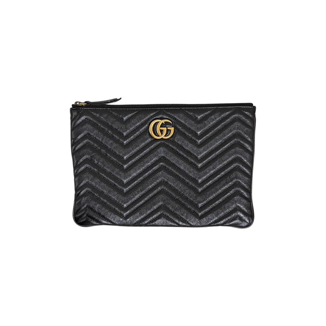 ITAL6GE52GQE Gucci GG Marmont Matelasse Clutch Bag Black 525541