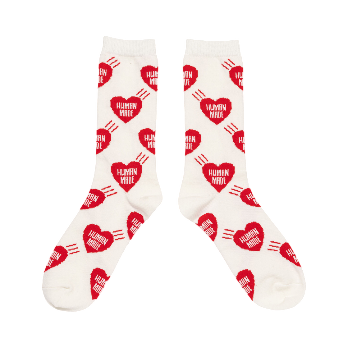휴먼 메이드 하트 삭스 화이트(Human Made Heart Socks White) - 2