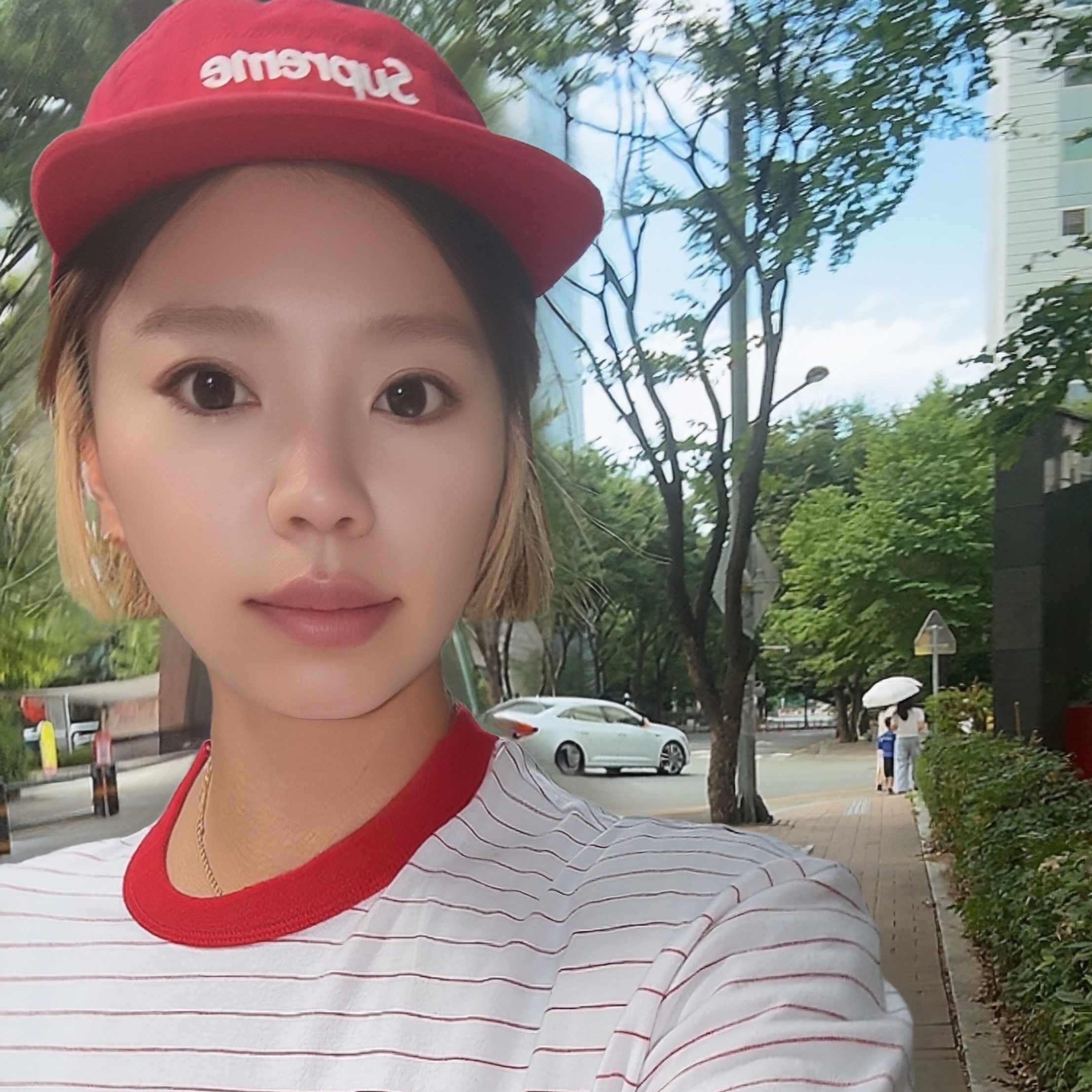 Supreme Washed Chino Twill Camp Cap Red - 26SS 착용 스타일