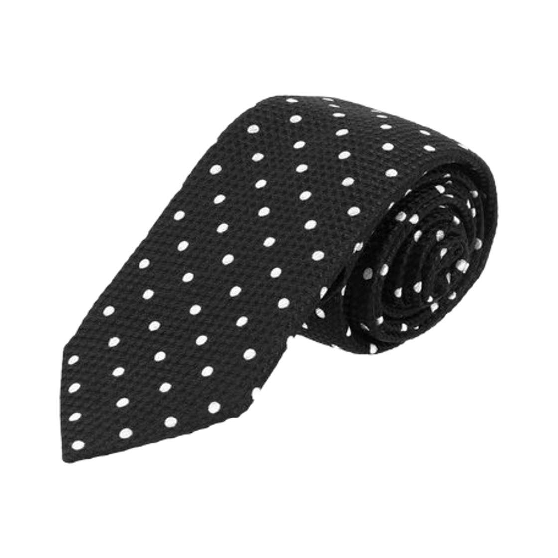 STI003-S0248-NAA Tom Ford Polka Dot Jacquard Silk Tie Black