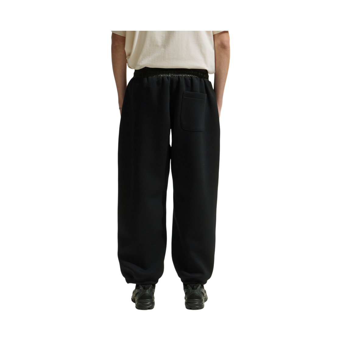 이로 세인트 밴딩 배색 와이드 조거 팬츠 블랙(Iro Saint Color-Block Banding Wide Jogger Pants Black) - 5