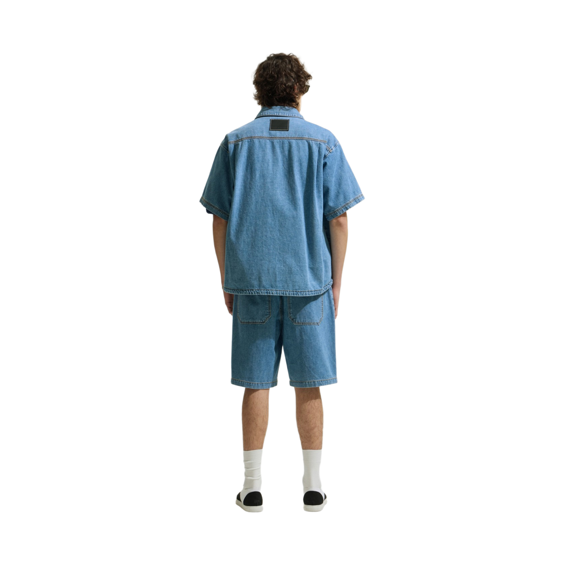 이로 리바주 데님 반팔 트러커 셔츠 라이트 블루(Iro Rivage Denim Short Sleeve Trucker Shirt Light Blue) - 4
